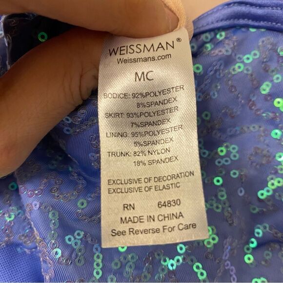 WEISSMAN Dance Costume lyrical light blue Are We There Yet 14880 MC 10/12 - Picture 6 of 11